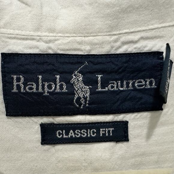 Polo Ralph Lauren Mens Classic Fit White 2XL Short Sleeve Button Dwn Shirt - Picture 3 of 6